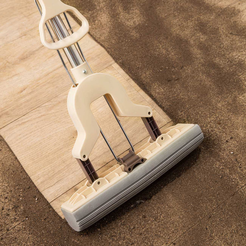 Bodenwischer, Schwammwischer, Twist The Water Mop, Mikrofaserdüse, selbstquetschend, ohne Händewaschen, Reinigungswerkzeug für Badezimmer und Küche