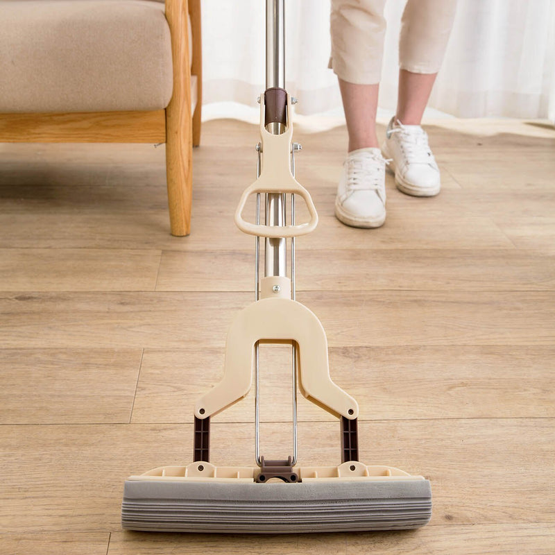 Bodenwischer, Schwammwischer, Twist The Water Mop, Mikrofaserdüse, selbstquetschend, ohne Händewaschen, Reinigungswerkzeug für Badezimmer und Küche