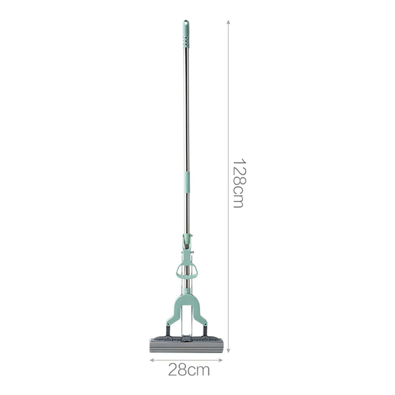Bodenwischer, Schwammwischer, Twist The Water Mop, Mikrofaserdüse, selbstquetschend, ohne Händewaschen, Reinigungswerkzeug für Badezimmer und Küche
