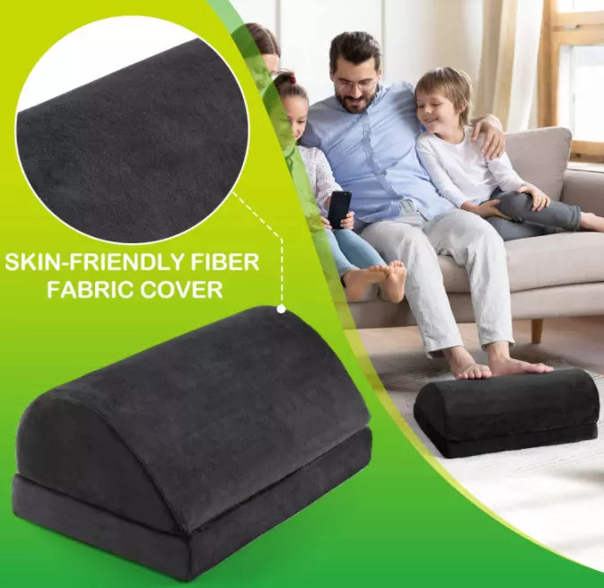 Adjustable Memory Foam Foot Rest Under Desk - Kick up Your Feet, Improve Circulation