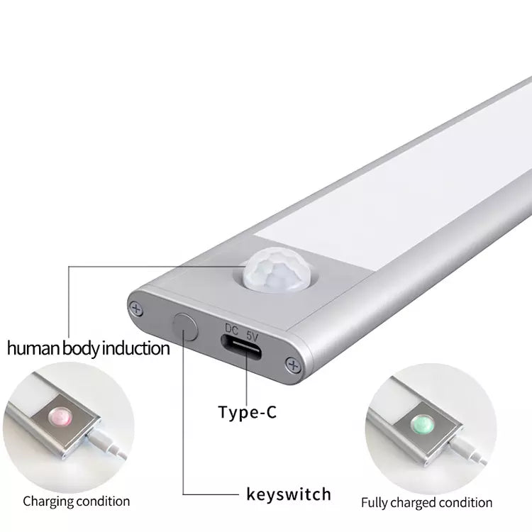Magnetic Motion Activated Light, Wireless USB Rechargeable Lights 2 Pack