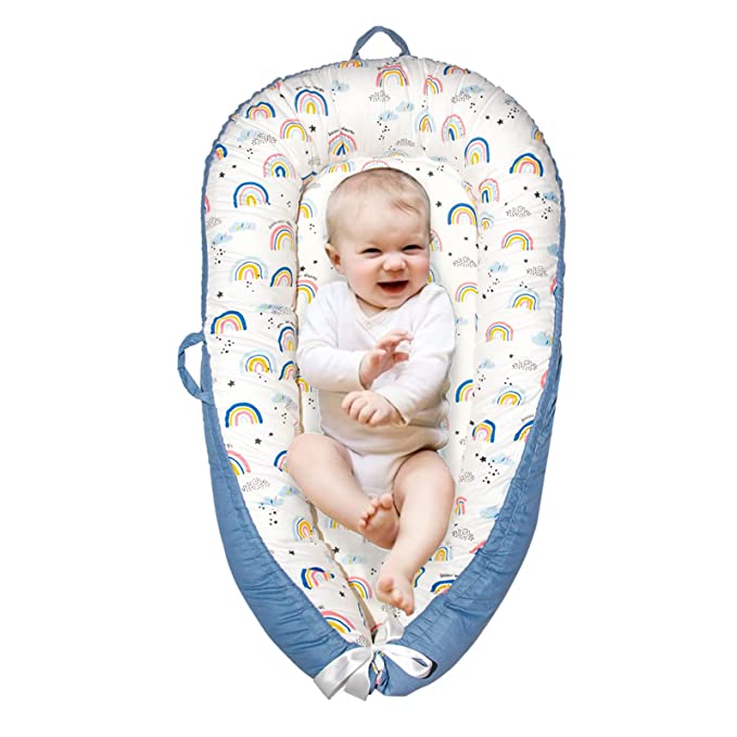 Newborn Lounger Nest, Cotton Washable and Toddler Lounger Suitable for 0-24 Months