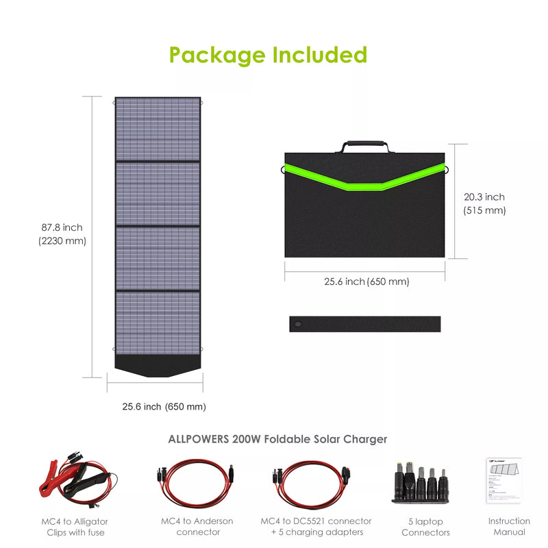 Panneau solaire pliable 100W, chargeur pour camping, ordinateurs portables, camping-car, caravane