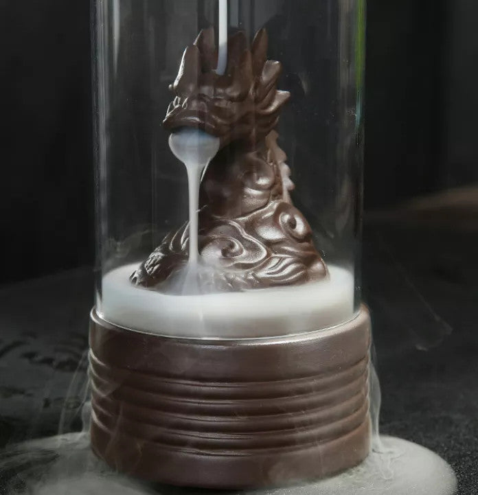 Waterfall Incense Burner Dragon Holder Backflow
