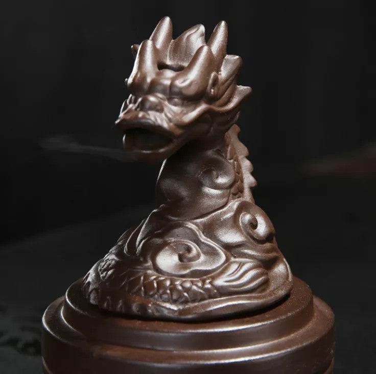 Waterfall Incense Burner Dragon Holder Backflow