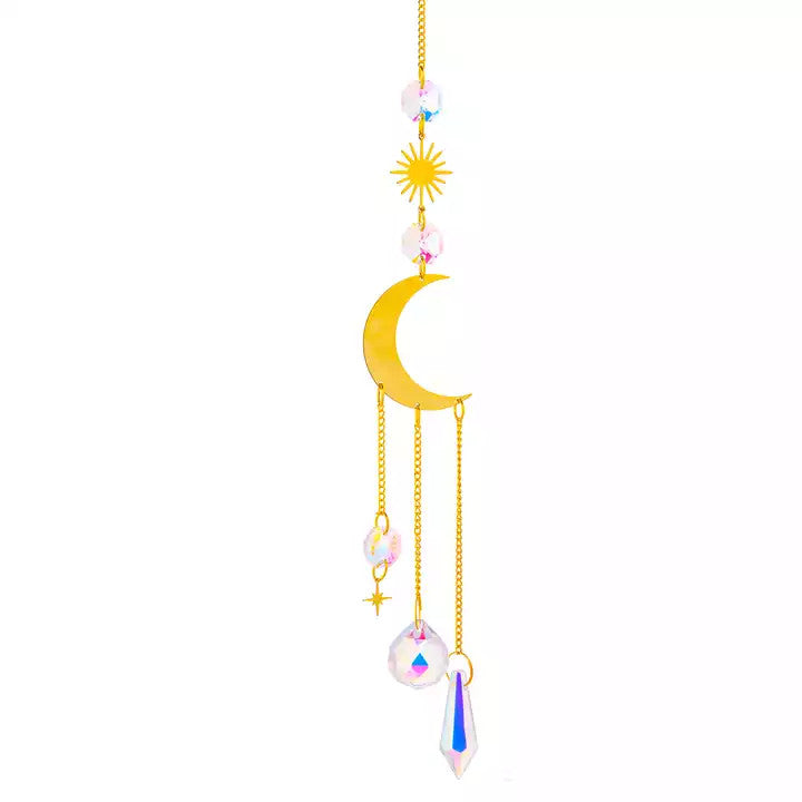 Einzigartige Windspiele aus Kristallglas als Innendekoration (2 Stück nach dem Zufallsprinzip)