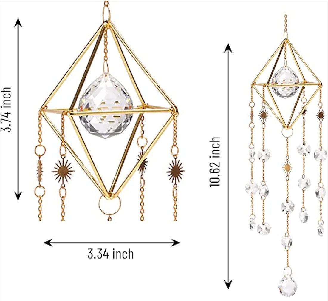Einzigartige Windspiele aus Kristallglas als Innendekoration (2 Stück nach dem Zufallsprinzip)